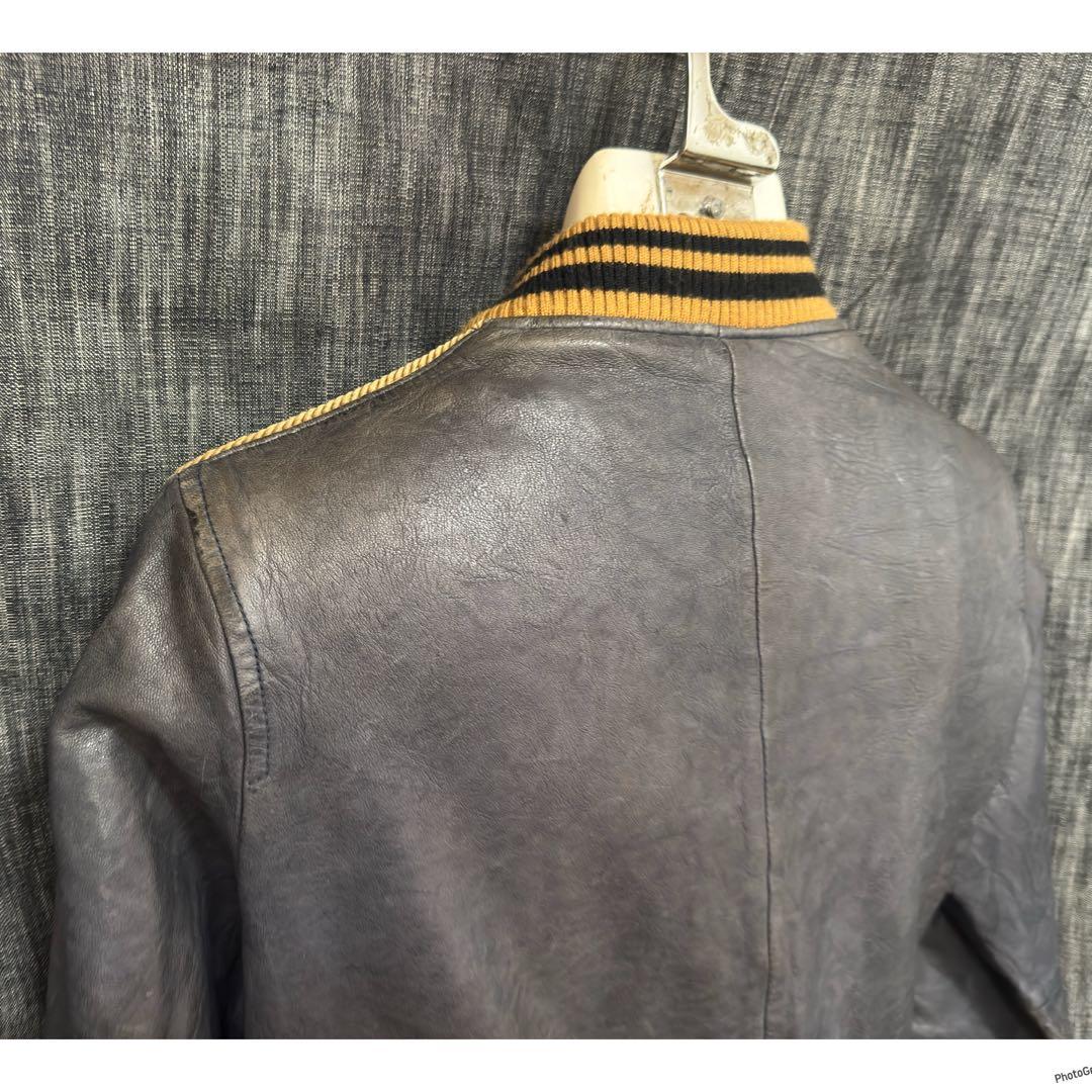 glamb グラム　ベジタブルタンニン鞣しラムレザー　アンティークブルゾン