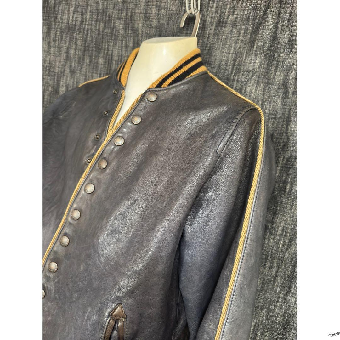glamb グラム　ベジタブルタンニン鞣しラムレザー　アンティークブルゾン