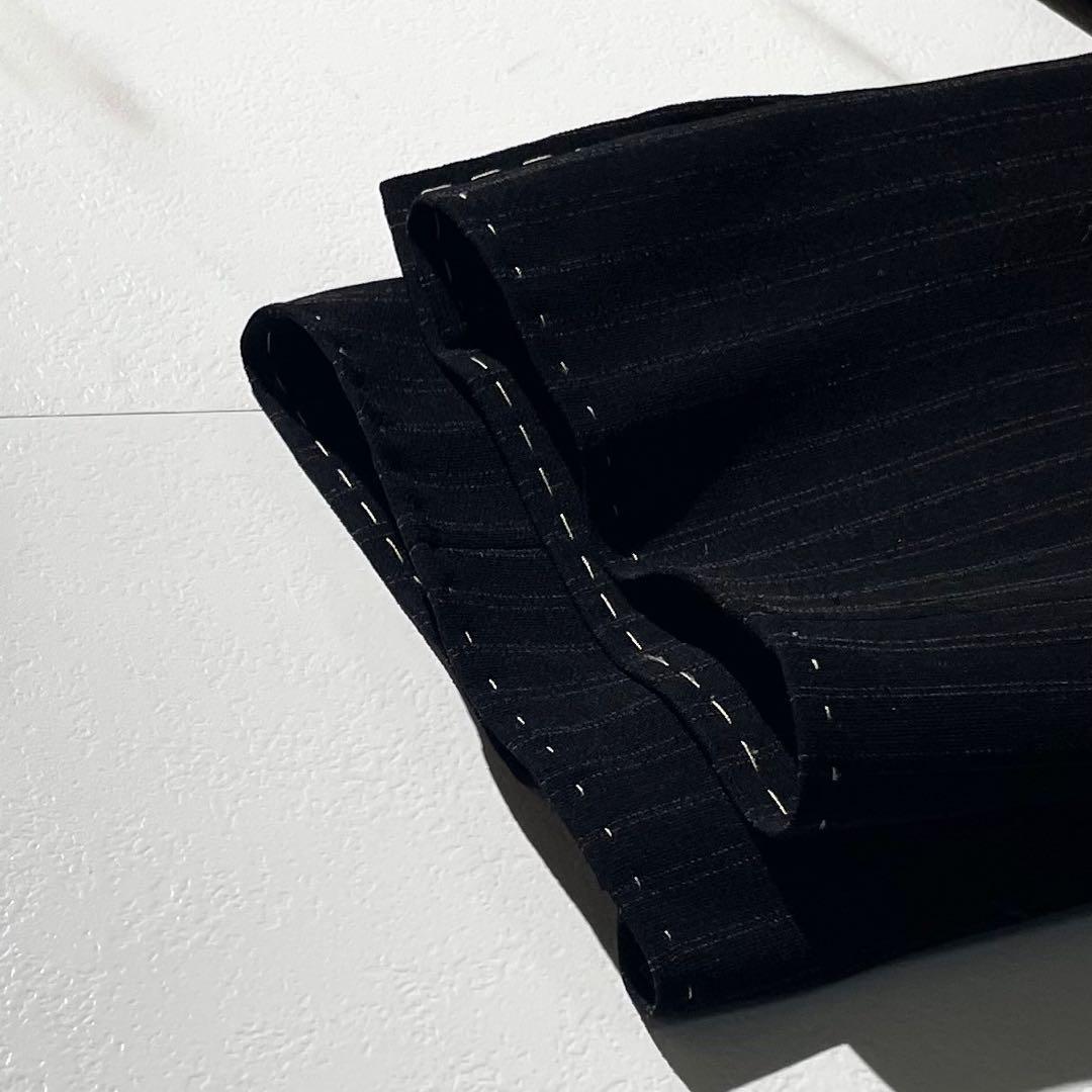 【未使用級✨】マリナリナルディ スーツ セットアップ 黒 ストライプ 23