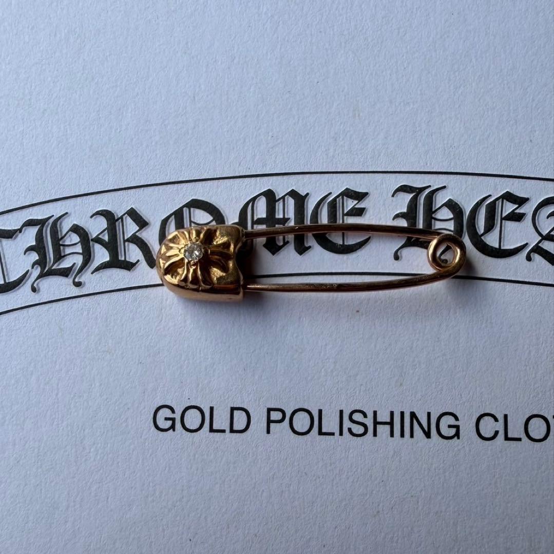 クロムハーツ22kセーフティピンスモール1ダイヤ