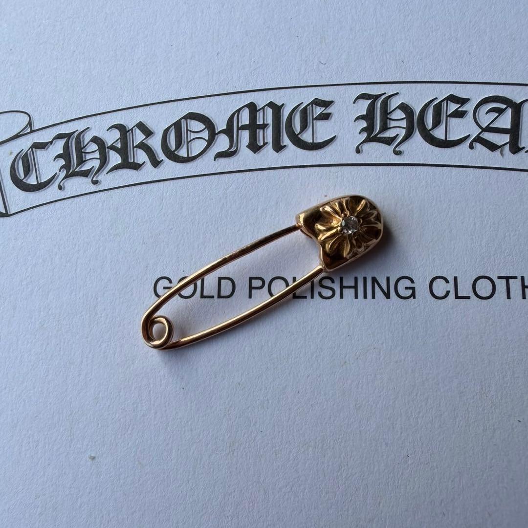 クロムハーツ22kセーフティピンスモール1ダイヤ