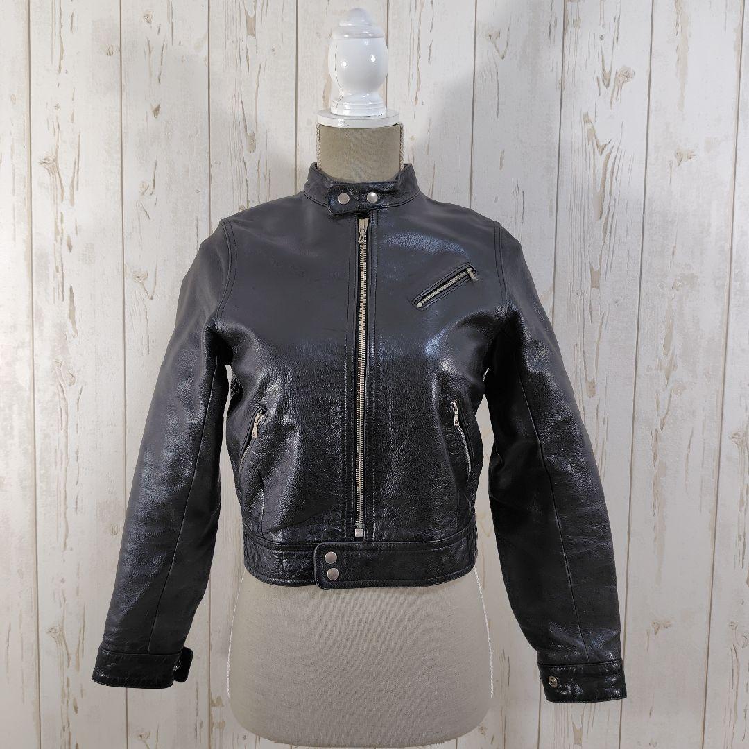 レア A.P.C. 牛革 シングルライダース riri フランス製ヴィンテージ