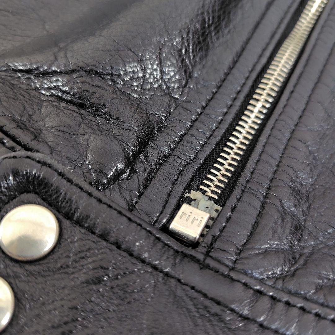 レア A.P.C. 牛革 シングルライダース riri フランス製ヴィンテージ