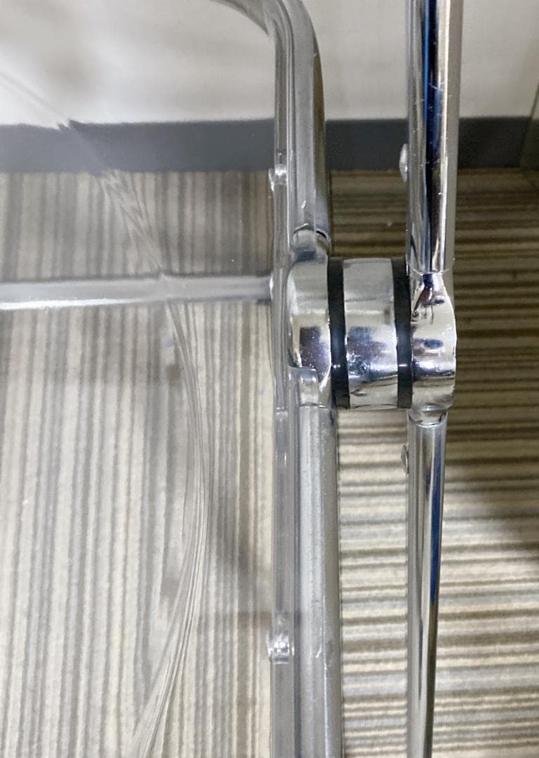 クリアチェア パイプ椅子 折り畳み式 クリア 北欧風 2脚セット