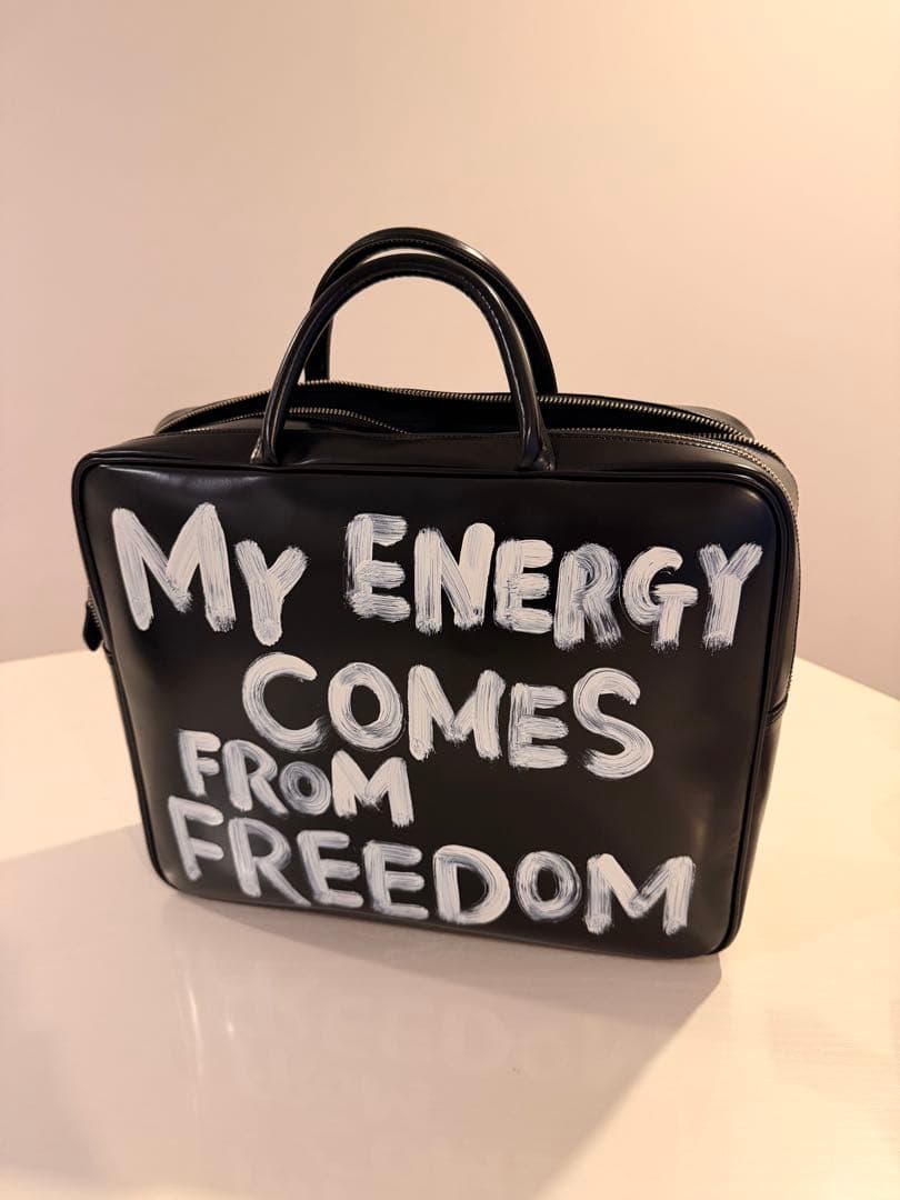 コムデギャルソン 青山限定 ステアバッグ 青山バッグ メッセージ ハンドペイント