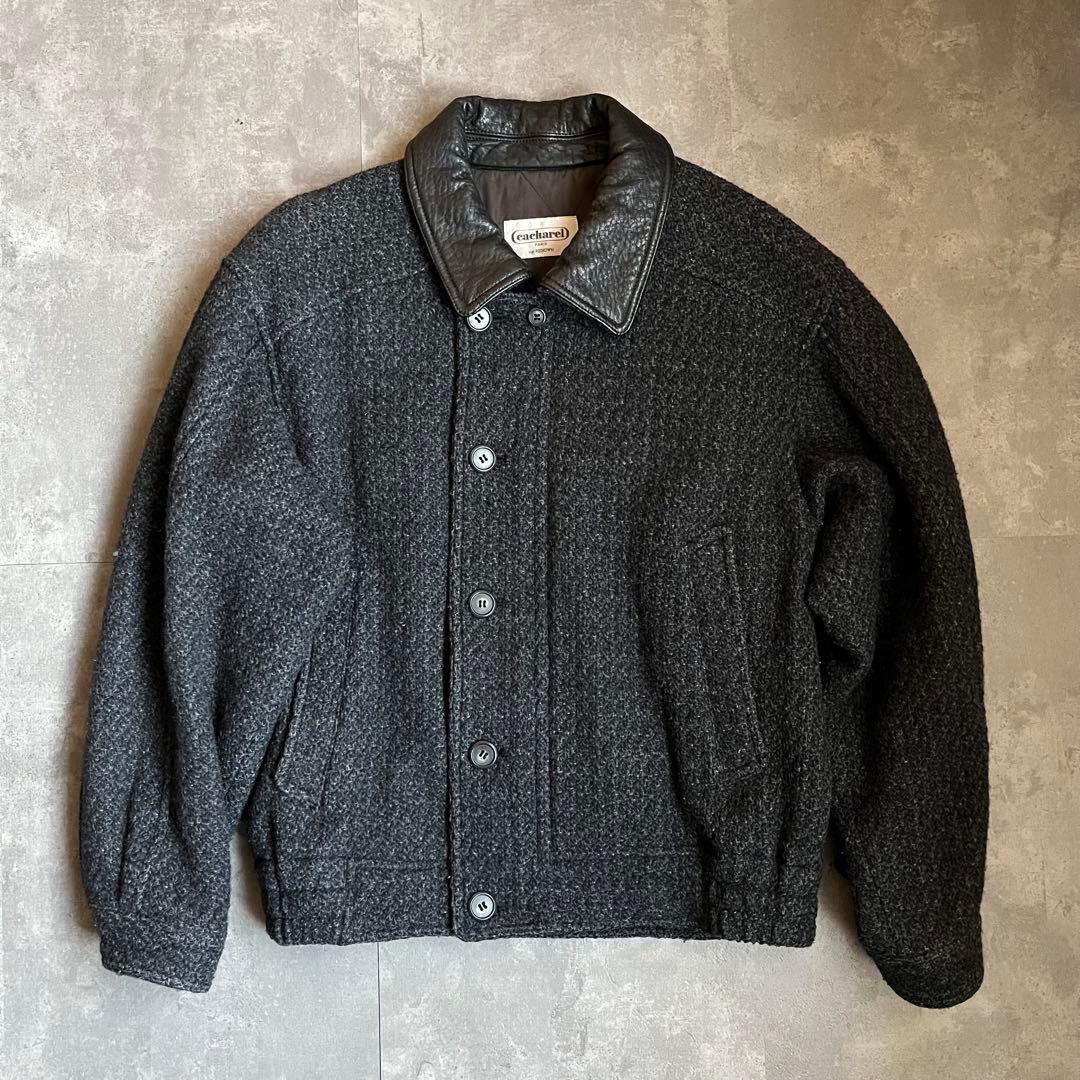 ジャケット・アウター archive RENOWN neck leather wool jacket