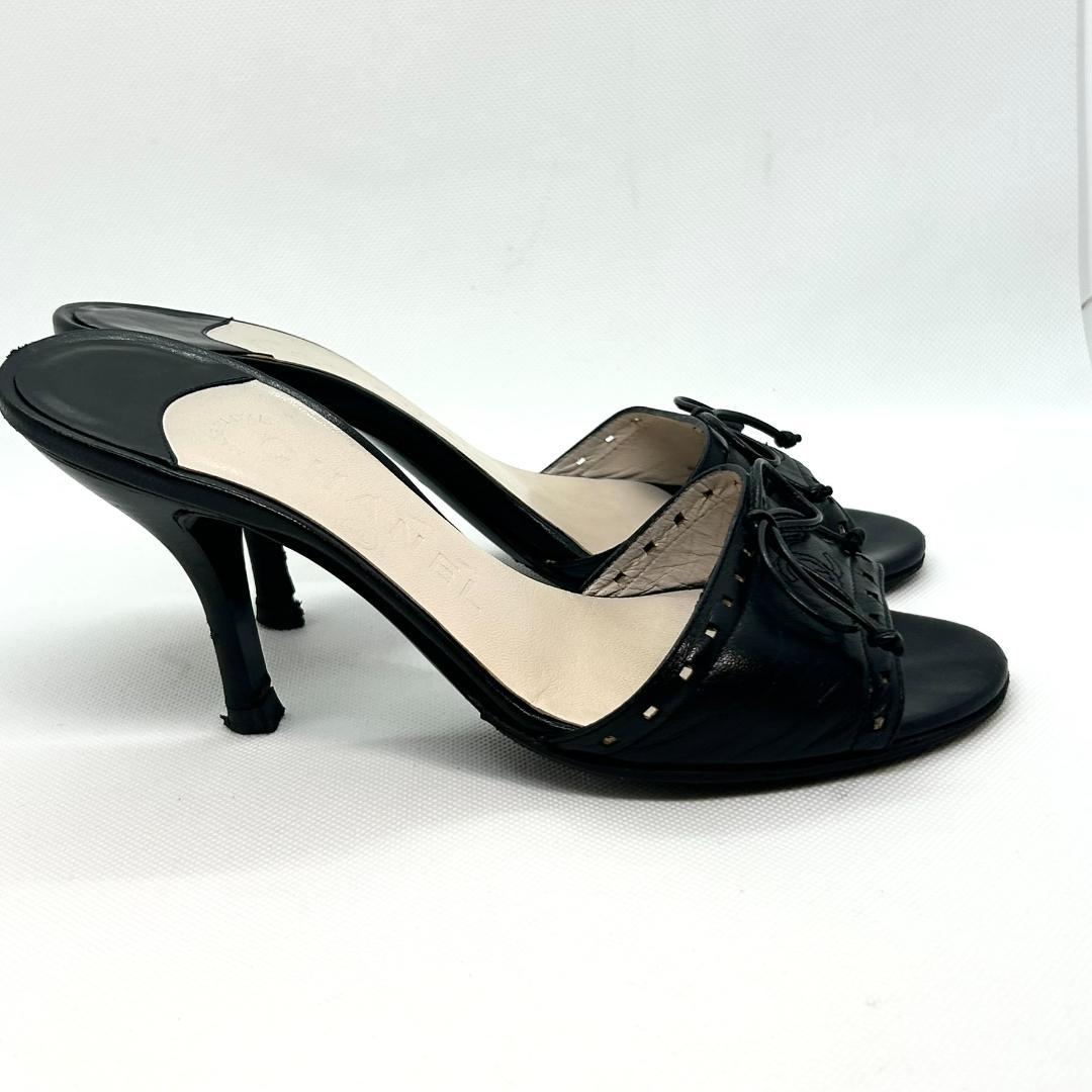 CHANEL（シャネル） ココマーク レザー ミュール サンダル イタリア