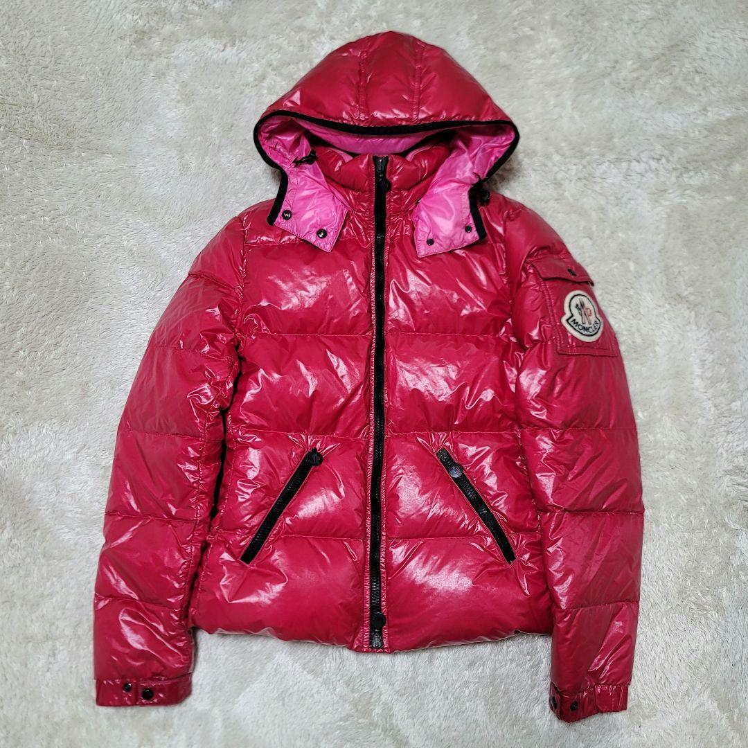 モンクレール　バディア　ダウンジャケット　シャイニー　デカワッペン