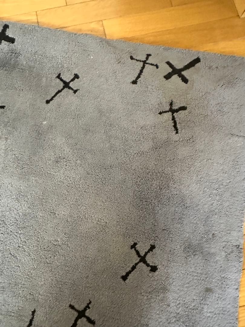 希少！アンダーカバー魔女期　グレー クロス模様 ラグ