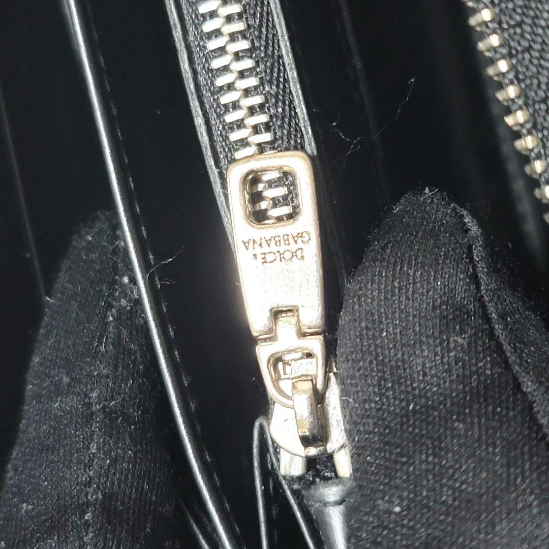 美品 DOLCE&GABBANA ラウンドファスナー 長財布 ダークネイビー