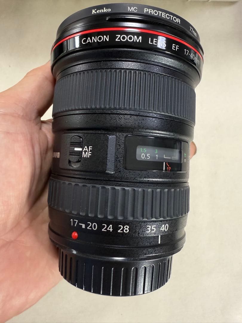 CanonZOOM EF 17-40mm F4 L USM 保護フィルター付