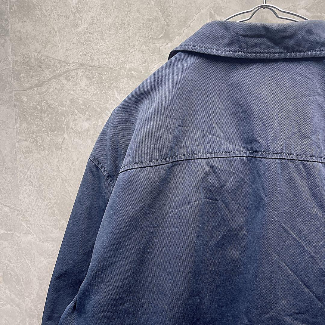 90s〜00sポロ ラルフローレン スイングトップ L 紺 フェード チェック