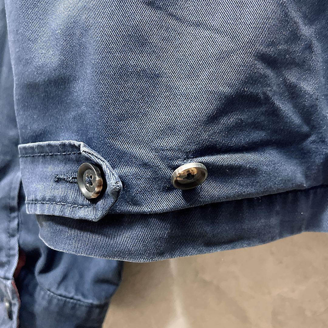 90s〜00sポロ ラルフローレン スイングトップ L 紺 フェード チェック