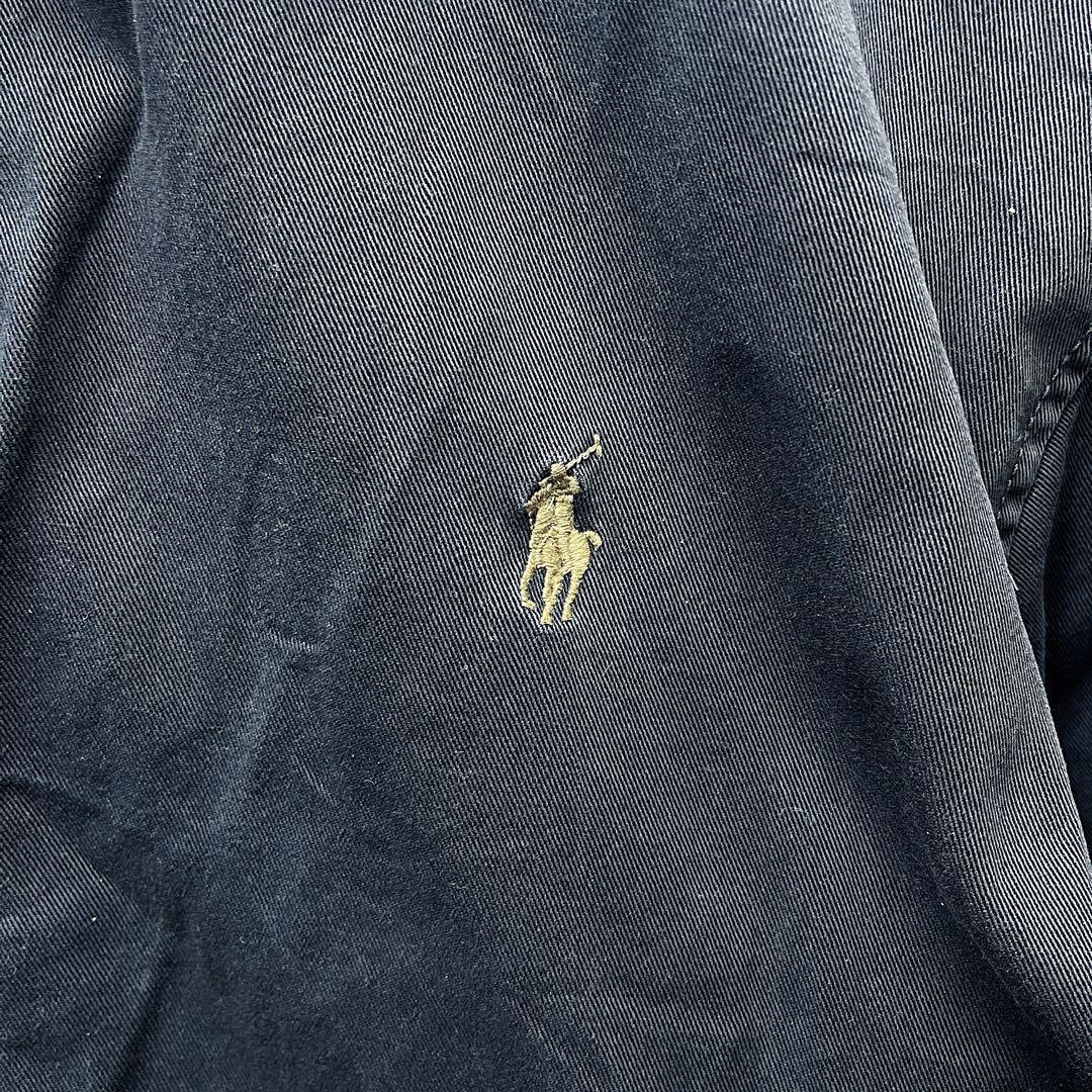 90s〜00sポロ ラルフローレン スイングトップ L 紺 フェード チェック