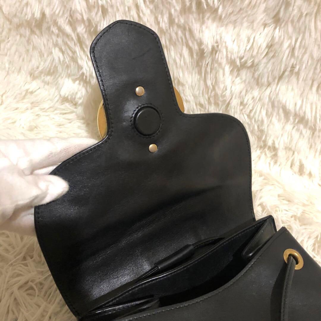 未使用級✨グッチ レザー ミニ リュック チェーン シェリーライン ブラック