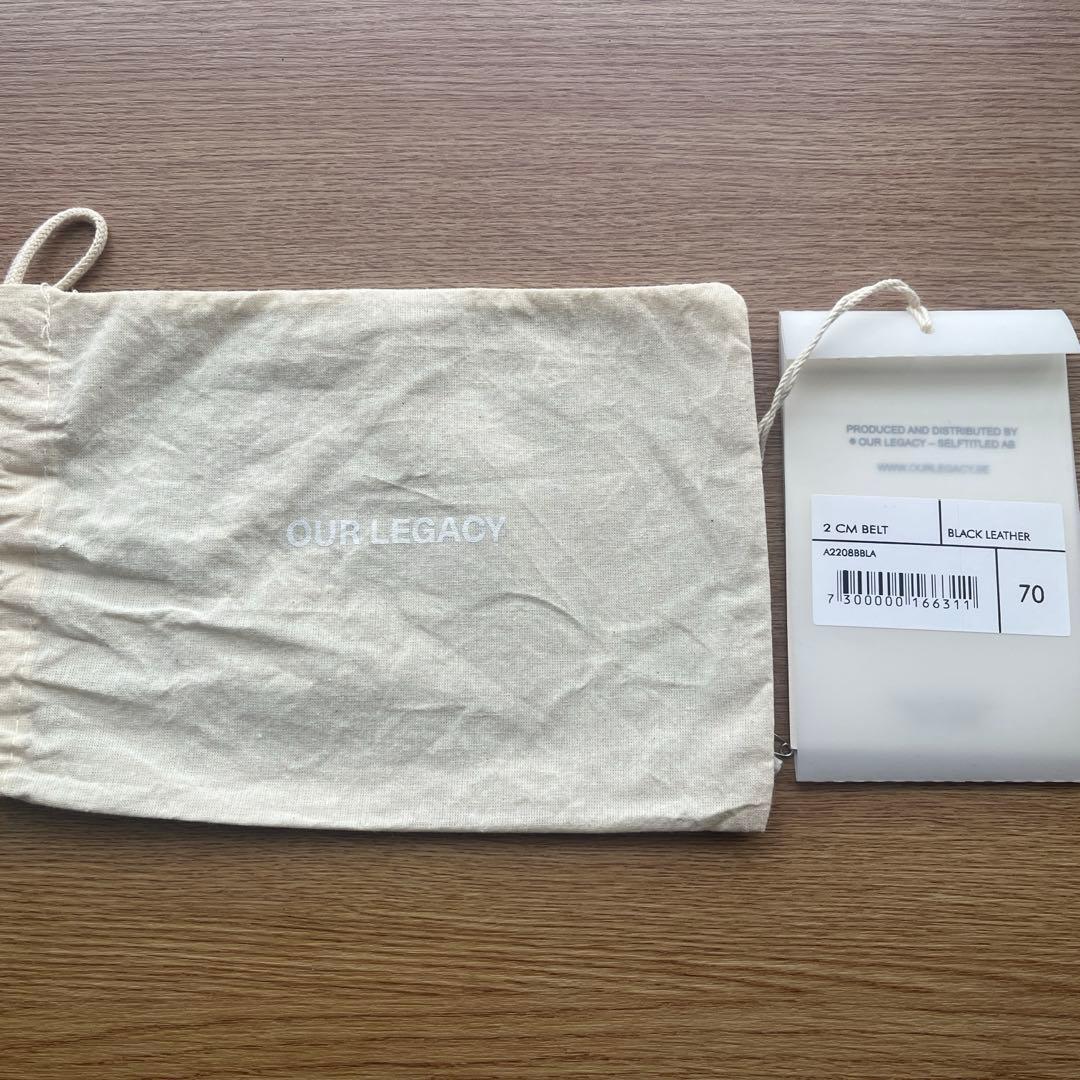 our legacy 2cm Belt(ブラック) 70サイズ ベルト