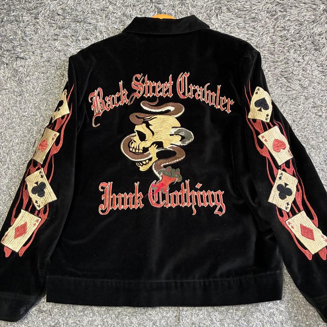 【希少】バックストリートクローラー ベロアジャケット 別珍 蛇×スカル 刺繍 M