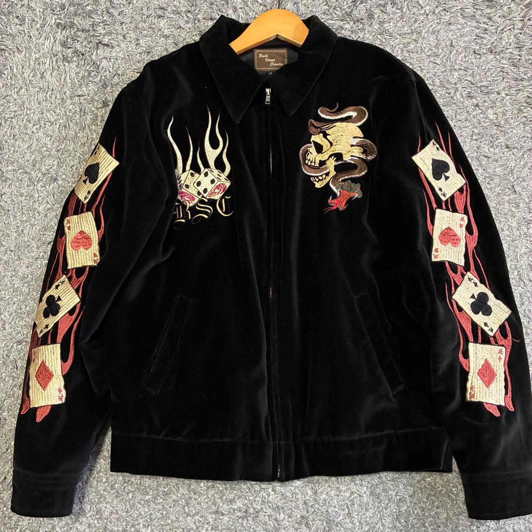 【希少】バックストリートクローラー ベロアジャケット 別珍 蛇×スカル 刺繍 M