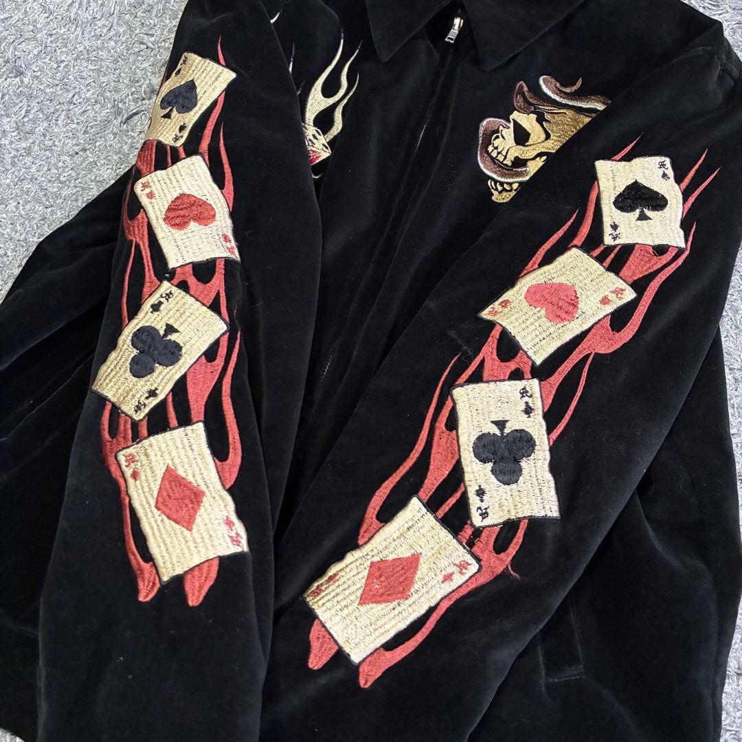 【希少】バックストリートクローラー ベロアジャケット 別珍 蛇×スカル 刺繍 M