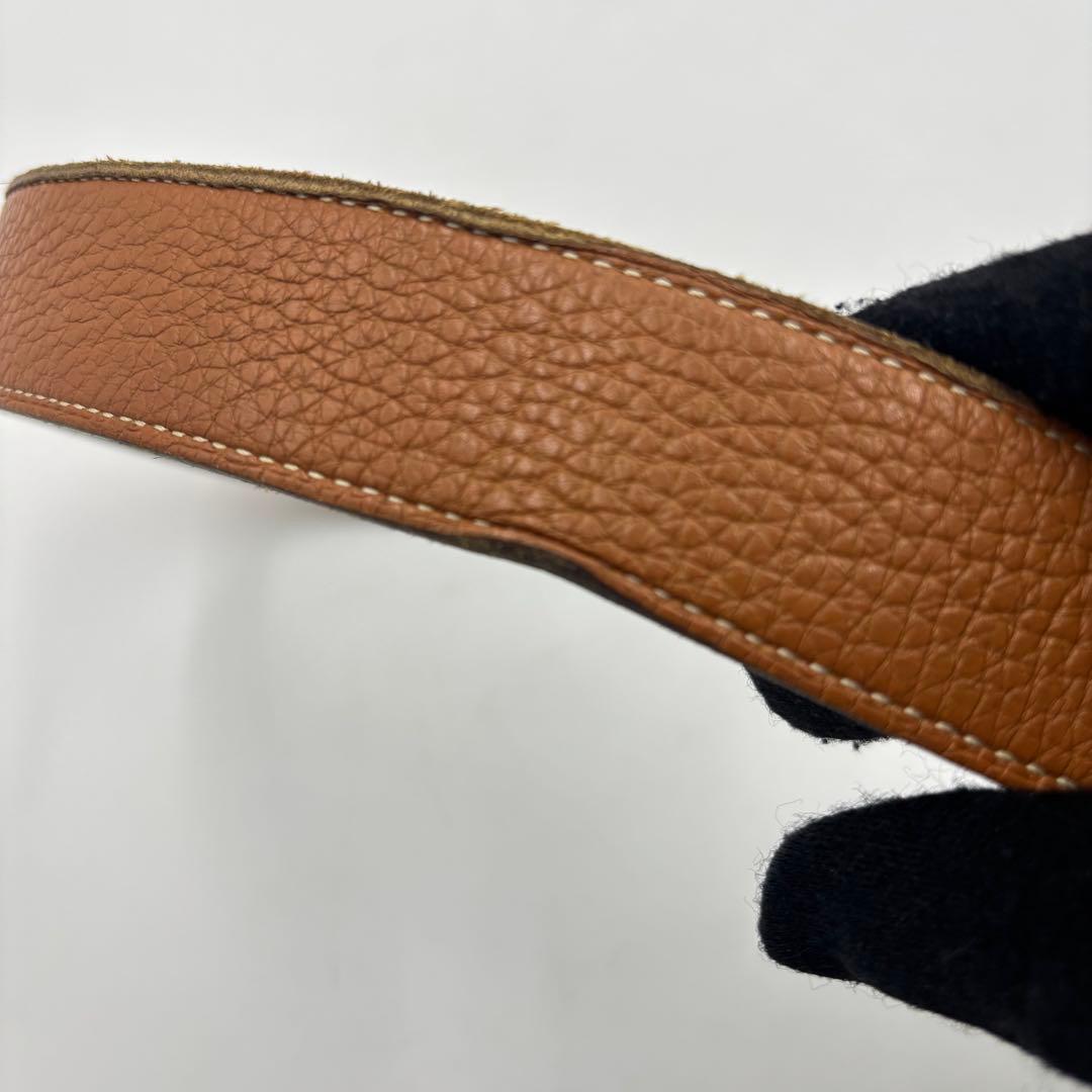 HERMESエルメス リバーシブル レザーベルトウエスト90 ブラック ブラウン