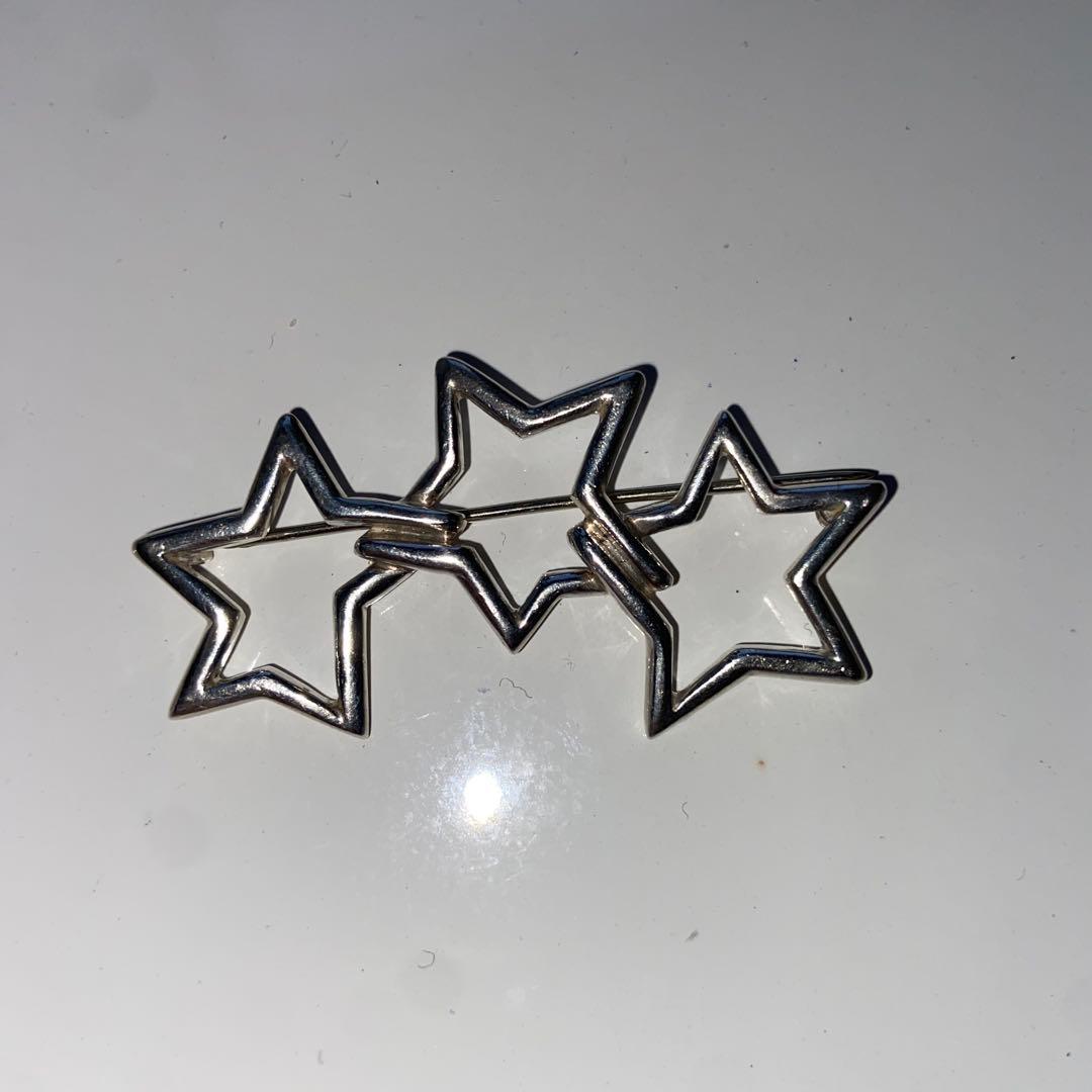 80s ティファニー トリプルスター ブローチ