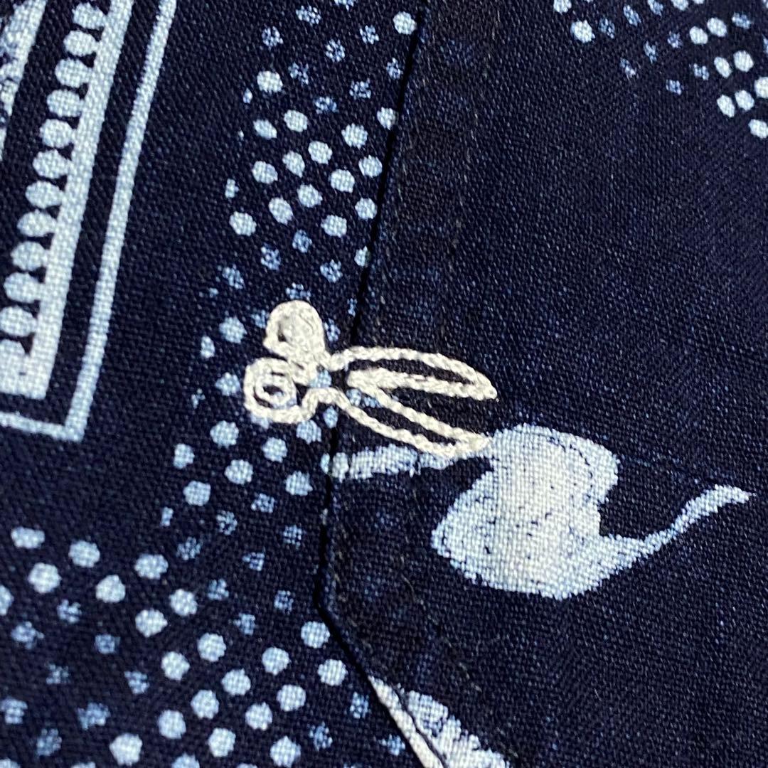 美品　デンハム　インディゴ　スカル　シャツ　長袖　L メンズ