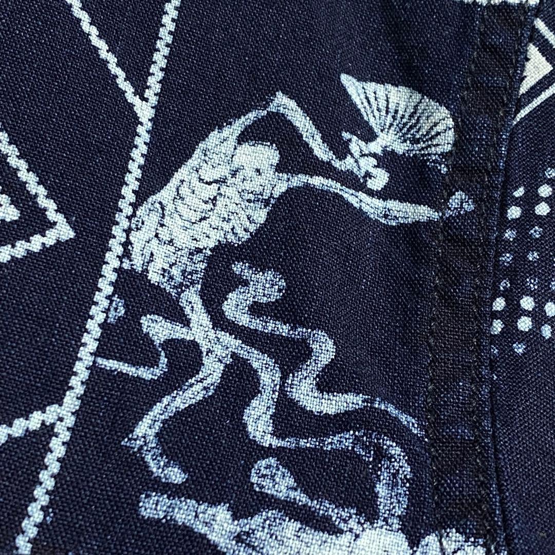 美品　デンハム　インディゴ　スカル　シャツ　長袖　L メンズ