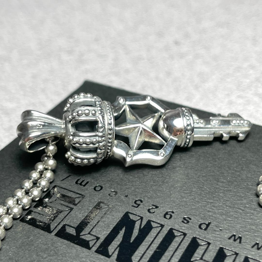 箱付き✨SAINTS 鍵モチーフ 王冠 クラウン シルバー ネックレス 925