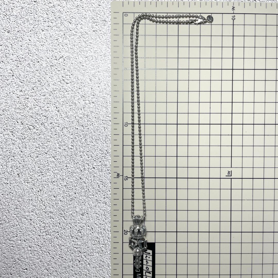 箱付き✨SAINTS 鍵モチーフ 王冠 クラウン シルバー ネックレス 925