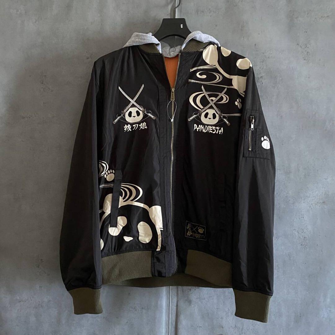 パンディエスタ × 抜刀娘 PANDIESTA MA1 スカジャン 刺繍