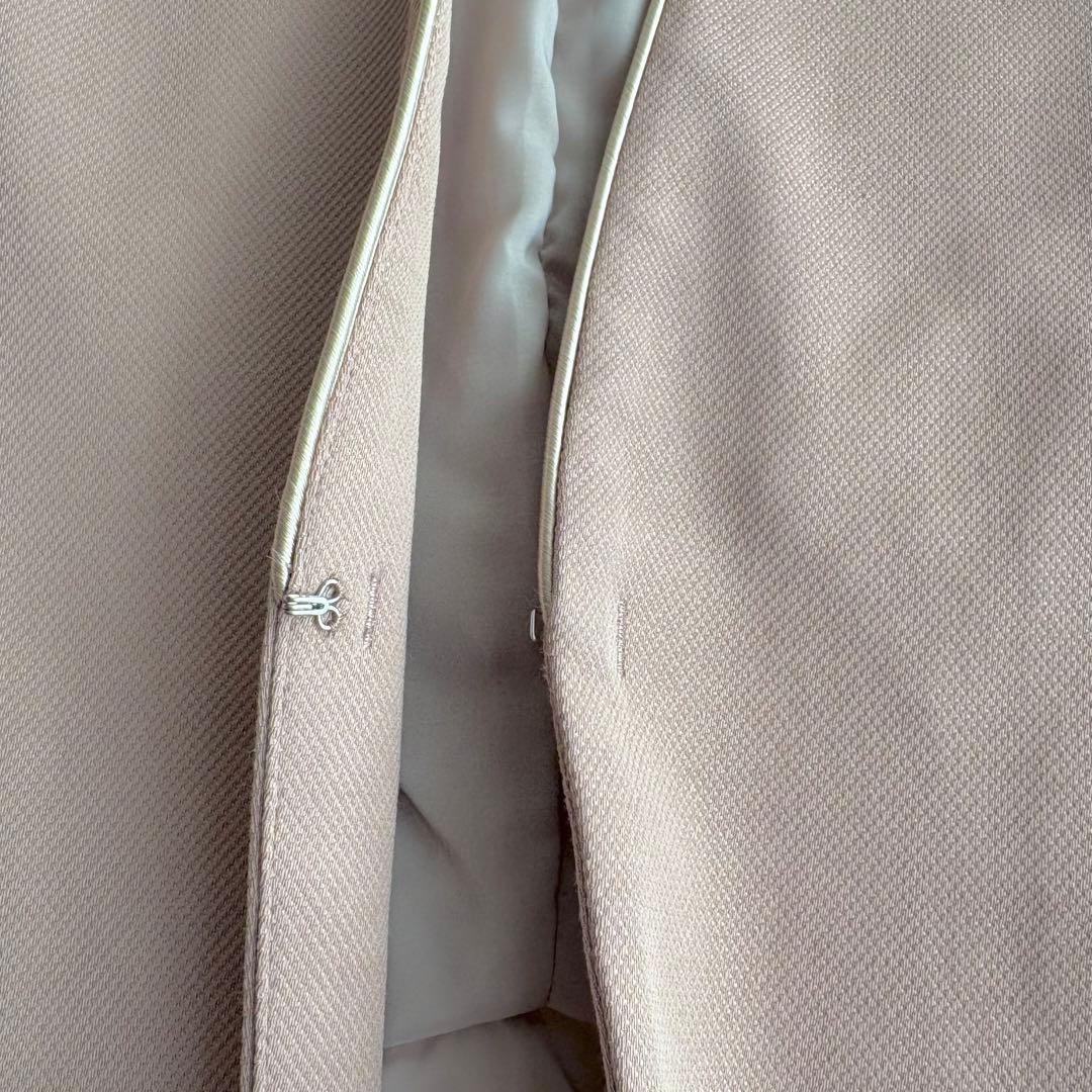 グリーンレーベルリラクシング ドビーカルゼ D ノーラペル パンツスーツ 38