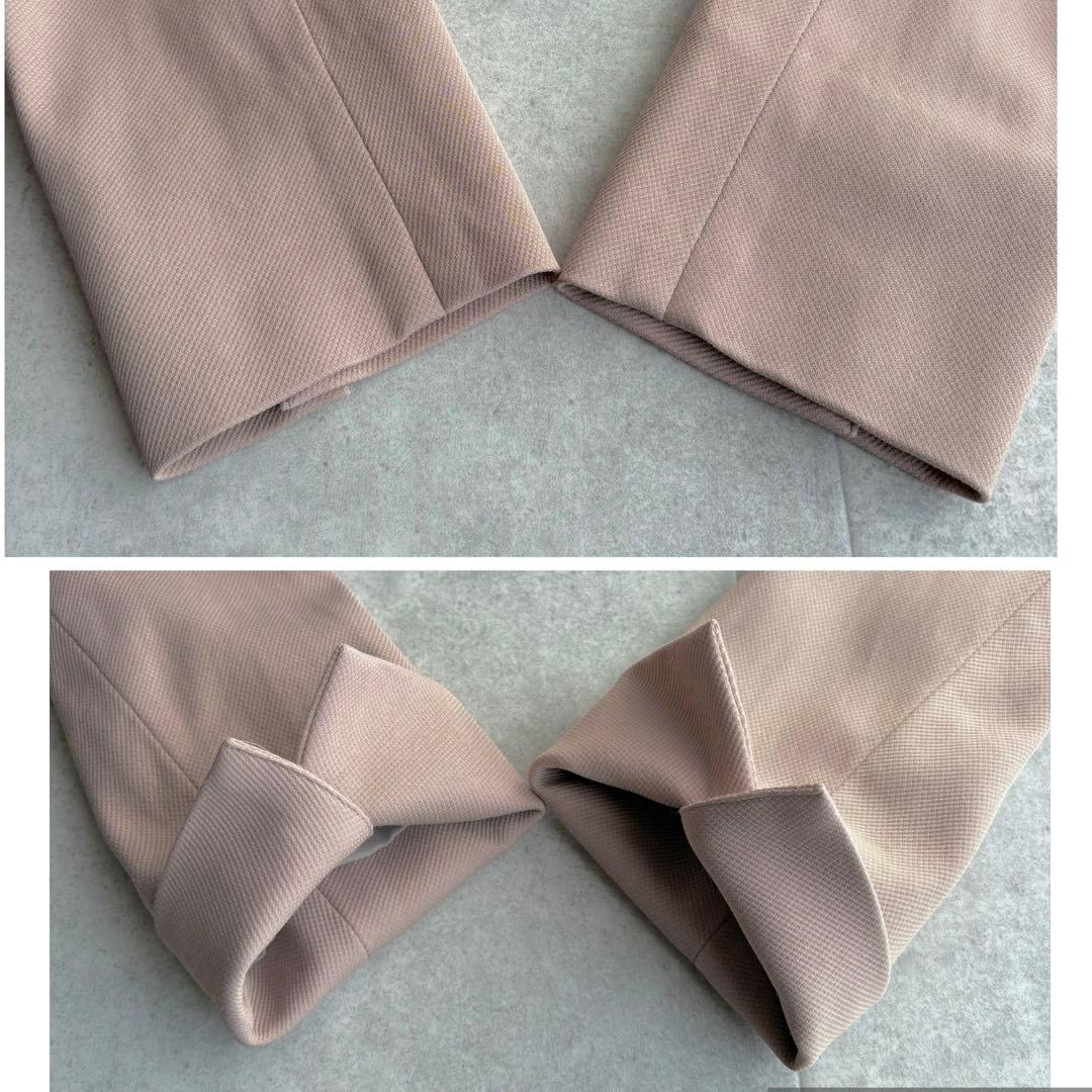 グリーンレーベルリラクシング ドビーカルゼ D ノーラペル パンツスーツ 38