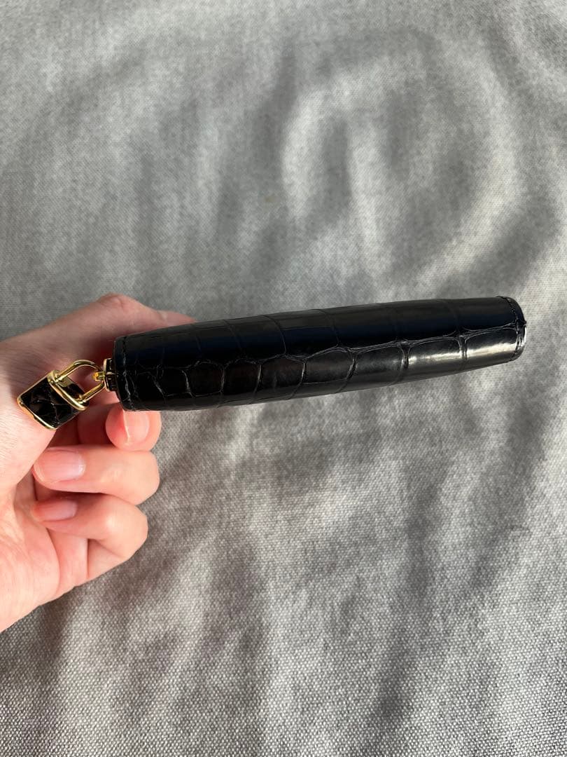 超美品 ルイヴィトン クロコダイル ジッピーパース ブラック