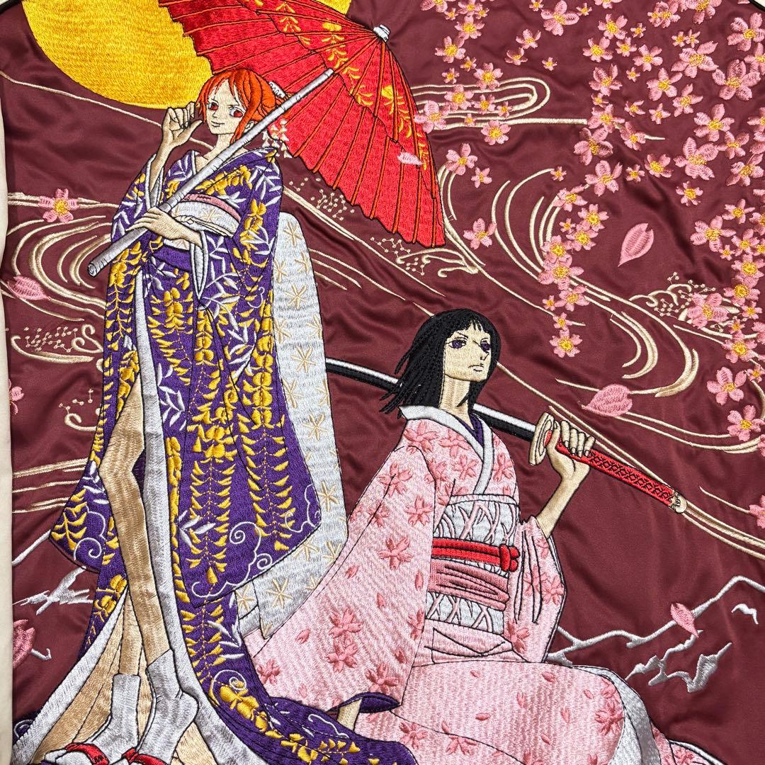 ワンピース 総刺繍スカジャン リバーシブル Lサイズ