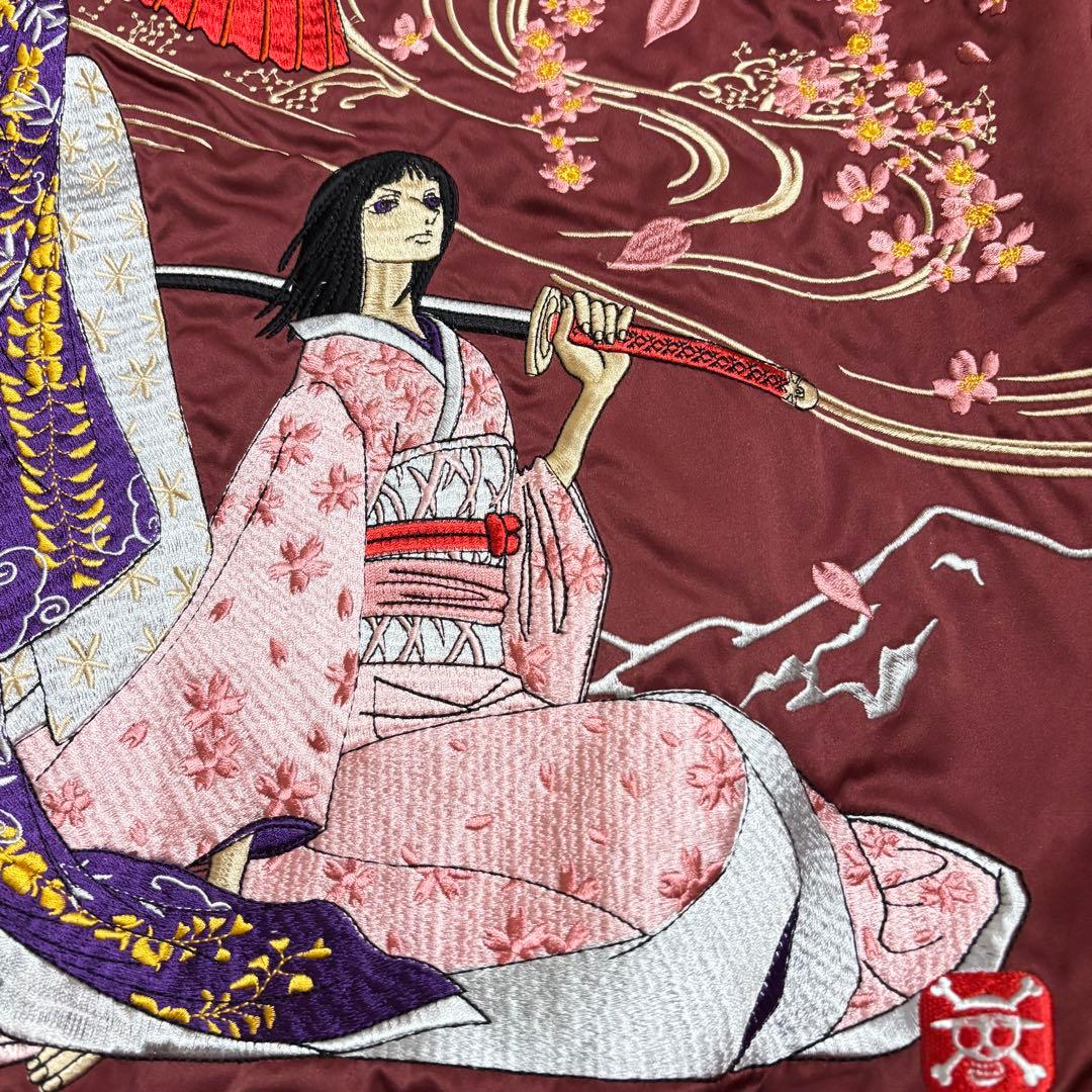 ワンピース 総刺繍スカジャン リバーシブル Lサイズ