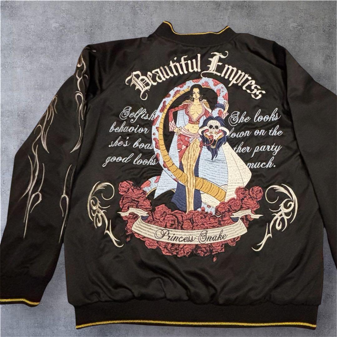 ワンピース 総刺繍スカジャン リバーシブル Lサイズ