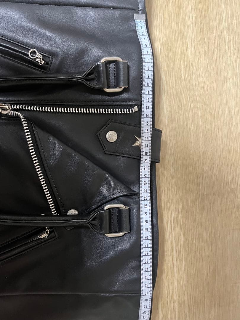 Schott ブラック レザートートバッグ