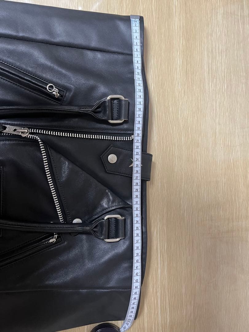 Schott ブラック レザートートバッグ