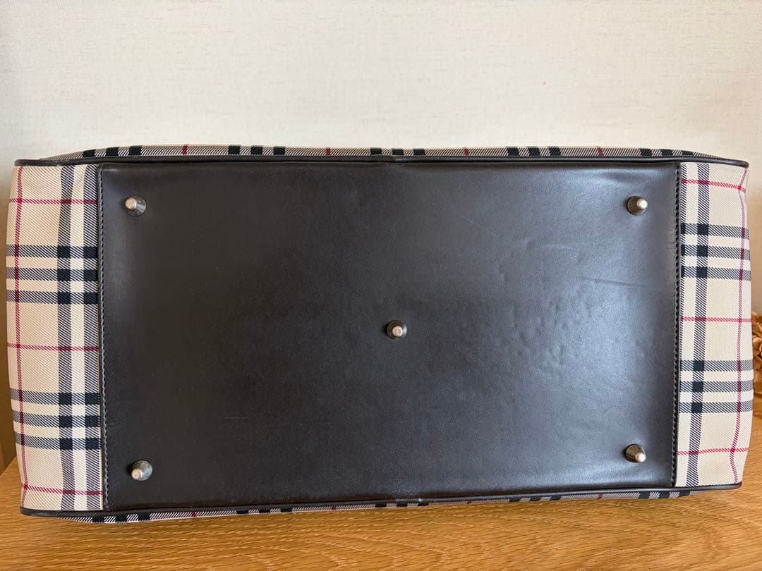 Burberry チェック柄ボストンバッグ 大容量 旅行用