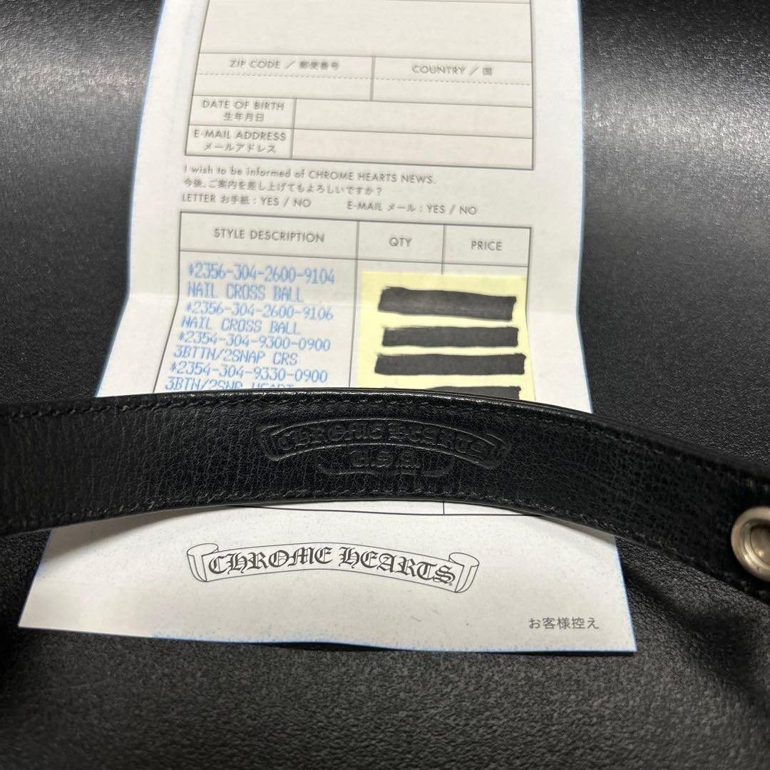 CHROME HEARTS クロムハーツ 3ボタン2 スナップレザーブレスレット