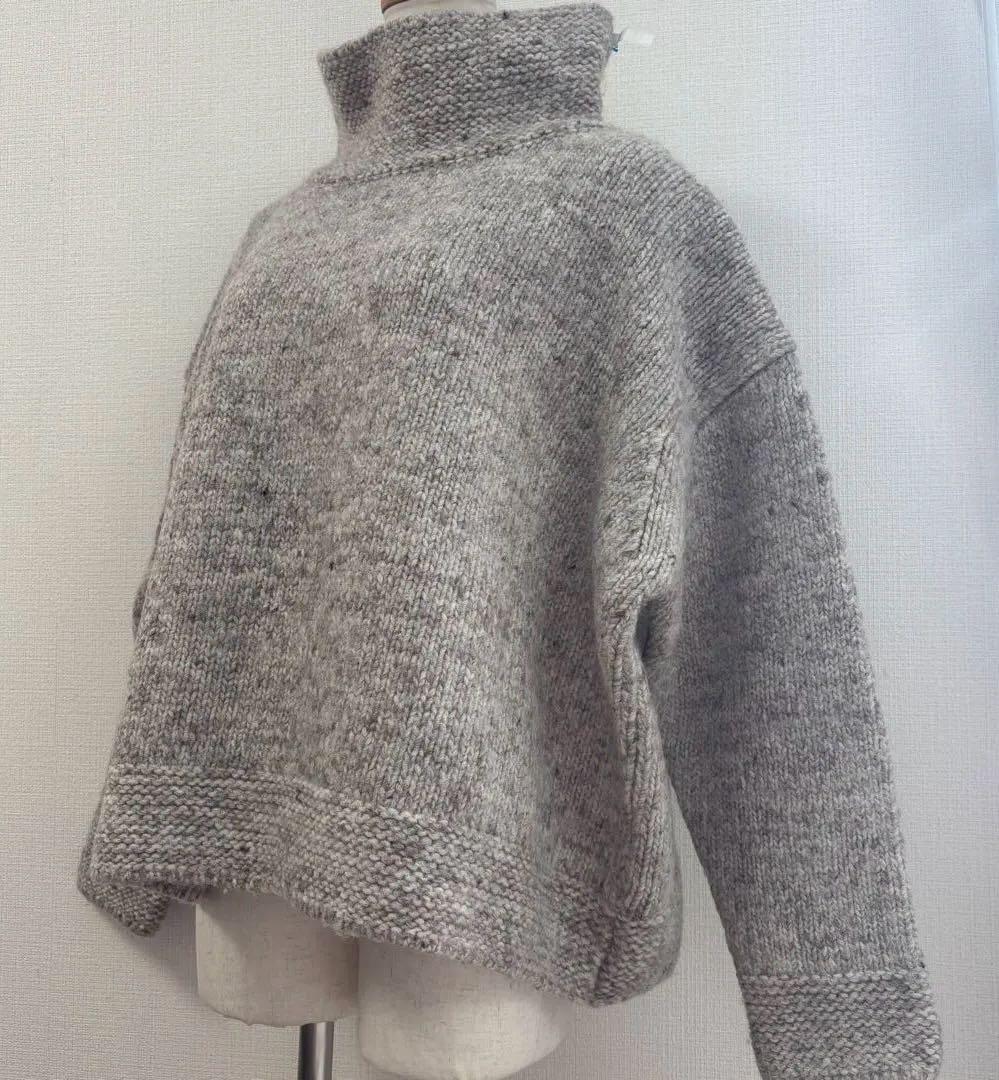 美品◇ICHI Antiques◇ボトルネックオーバーニット◇グレー
