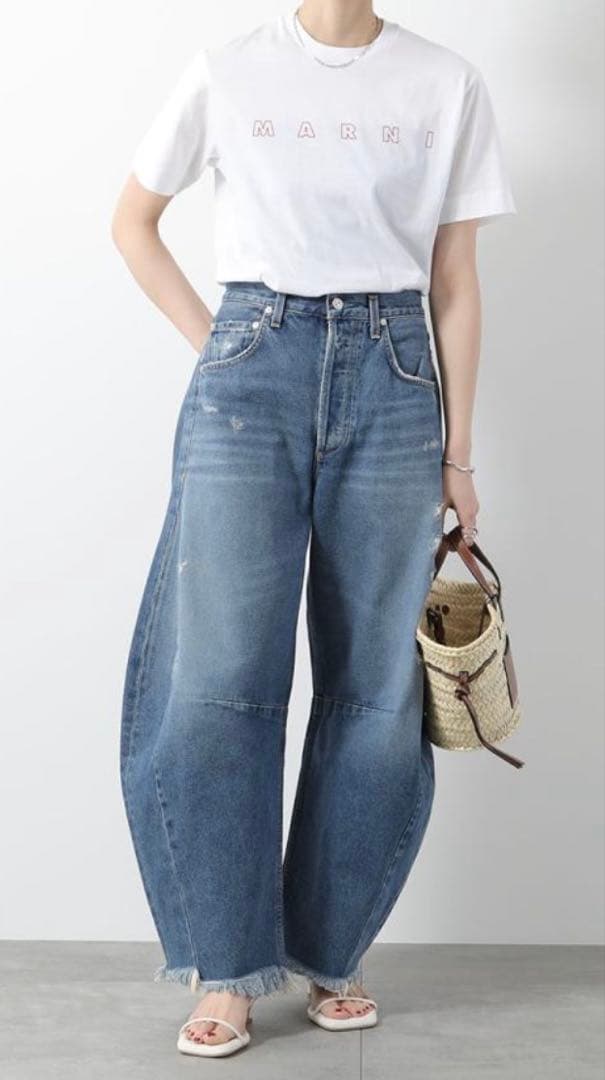 ★新品未使用★MARNIＴシャツ 半袖 大人もOK ホワイト 14Yサイズ