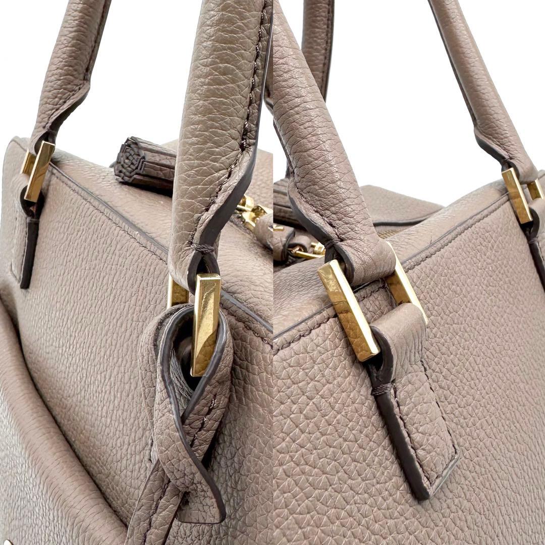 美品✨アニヤハインドマーチ スモールカーカー ハンドバッグ 2way グレージュ