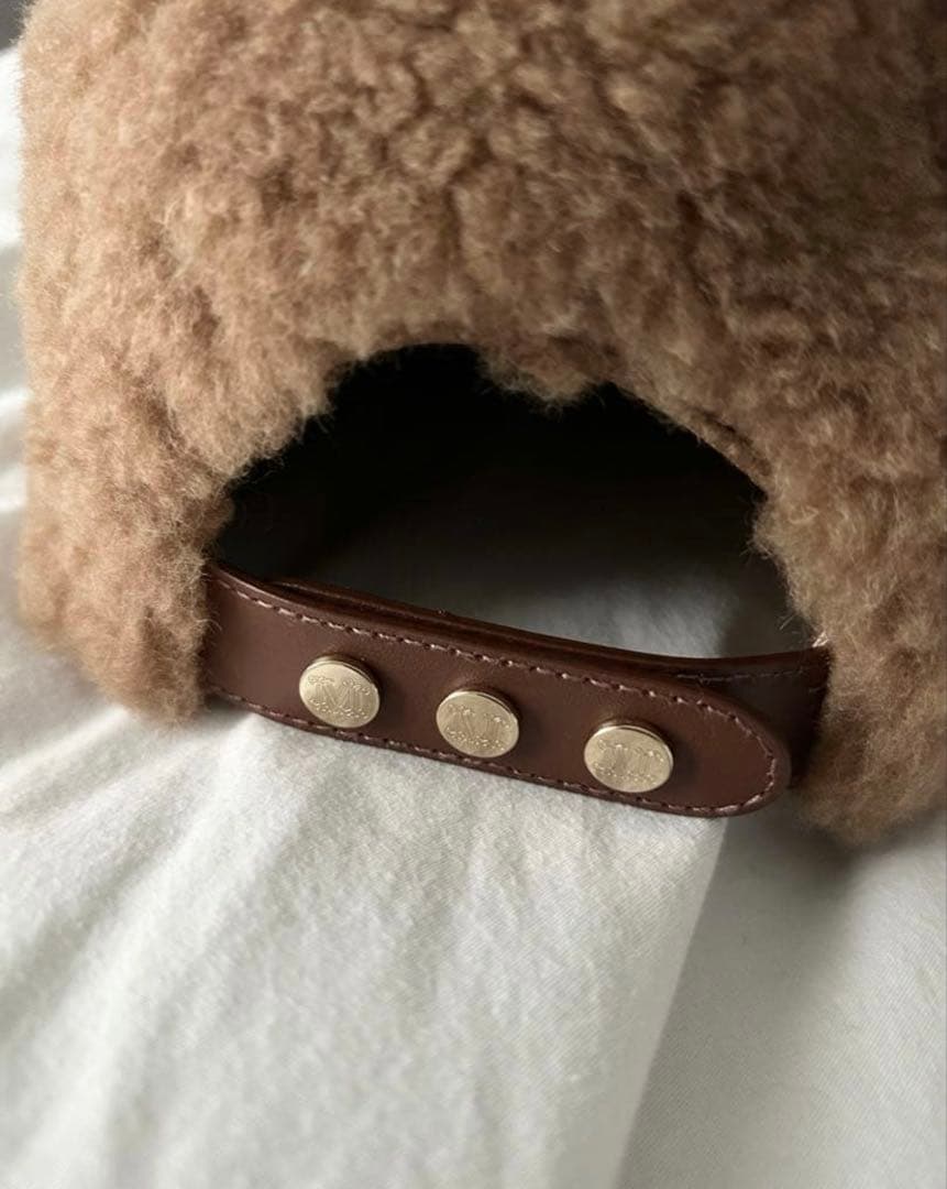 マックスマーラ　テディベア　キャップ　キャメル