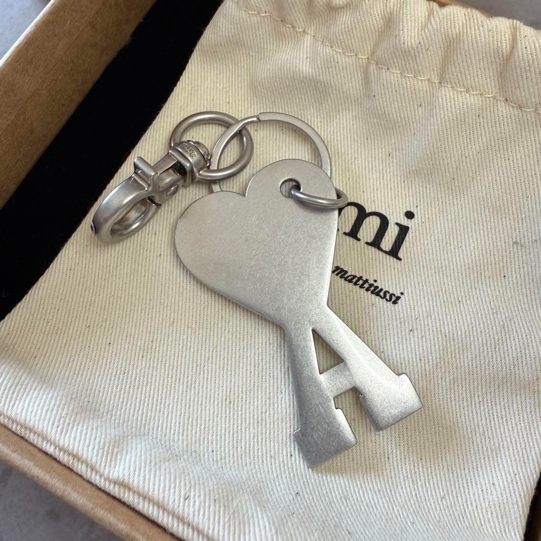 【新品】AMI PARIS Ami de Coeur ハートロゴキーリング：