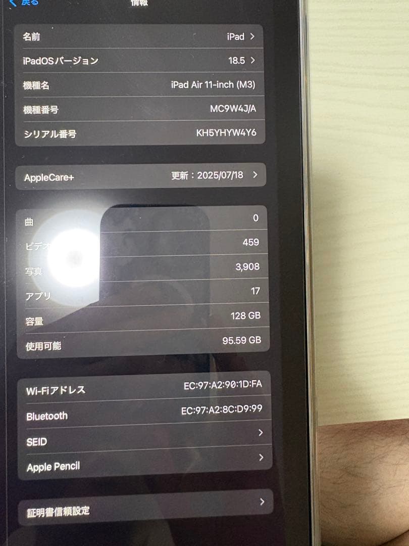 ふぐiPad Air M3 Apple Pencil Pro