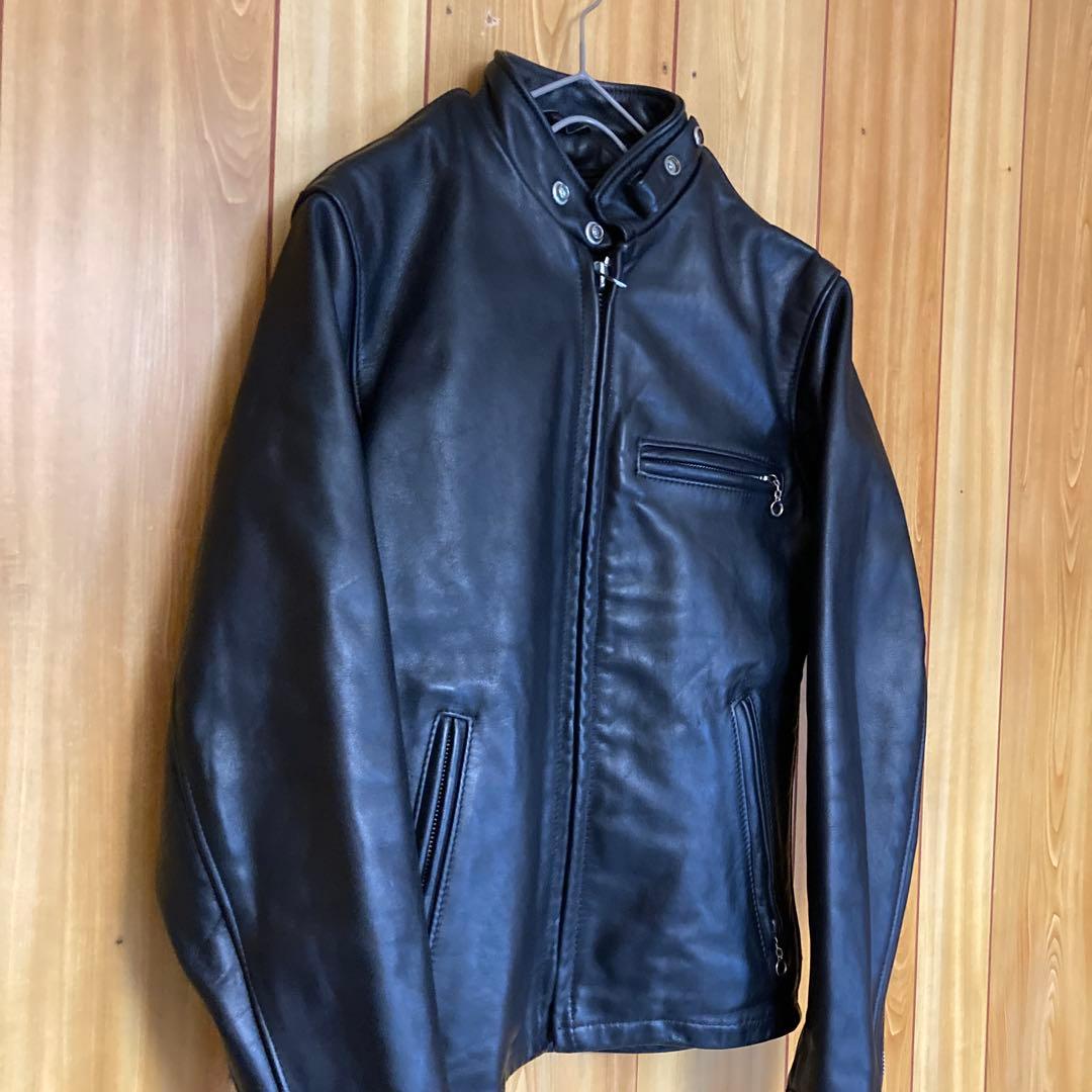 Schott 641 シングルライダース　 ボアライナー付 サイズ34 ブラック