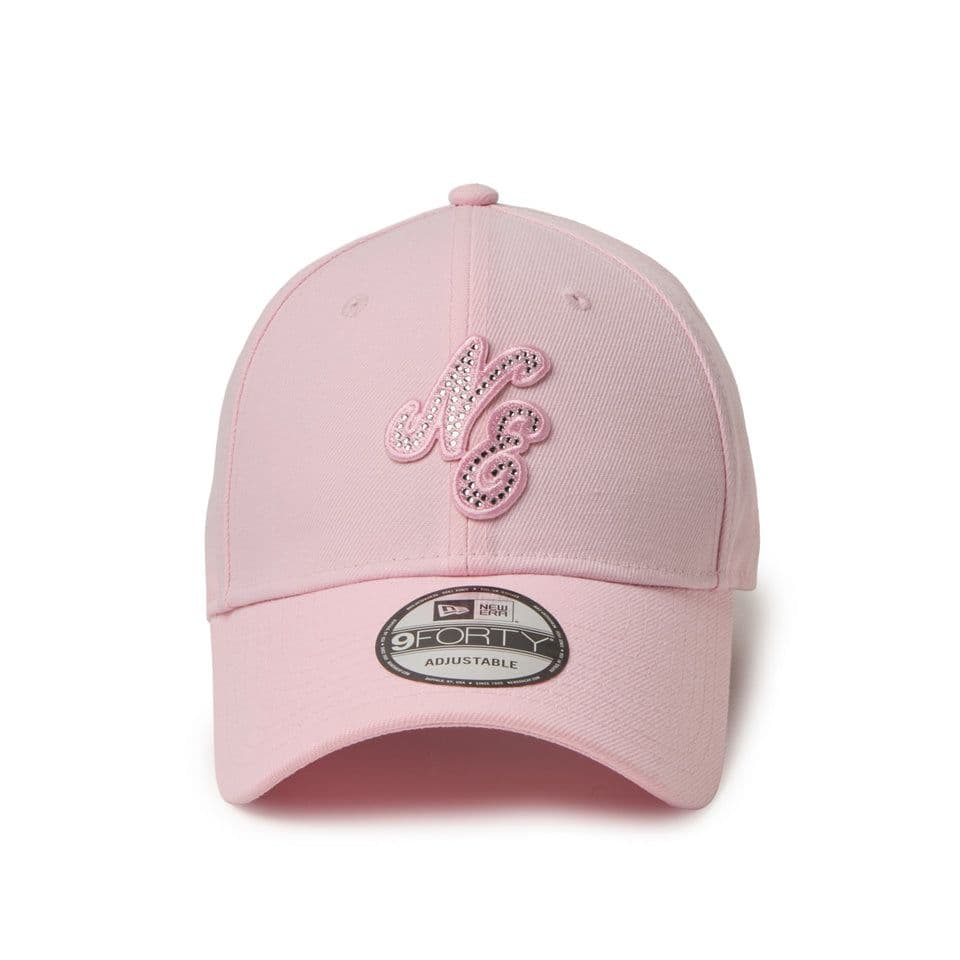 ニューエラ　new era ラインストーン クラシックロゴ ピンク 9FORTY