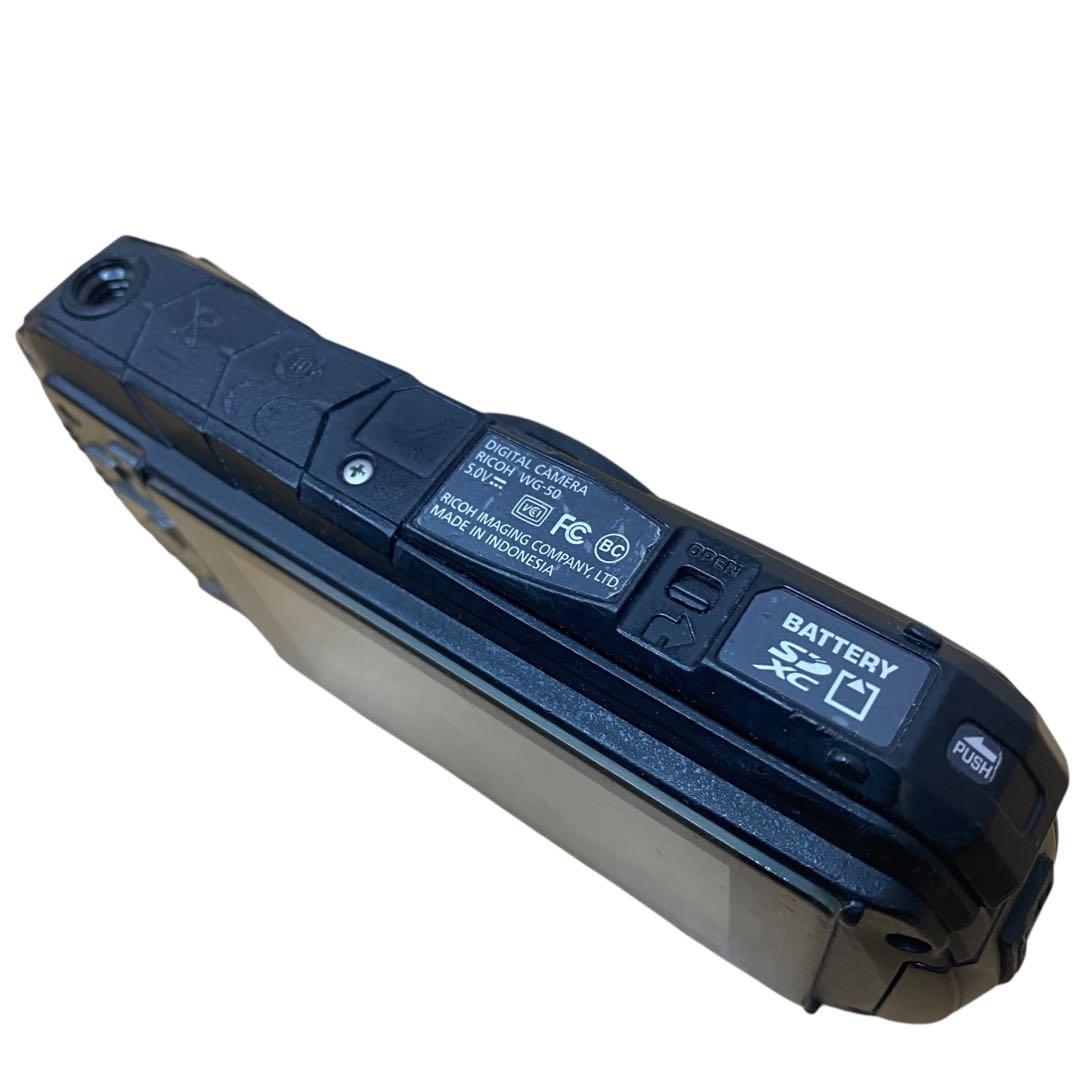 ≪防水カメラ≫RICOH リコー WG-50 防水 ブラック アウトドアに！