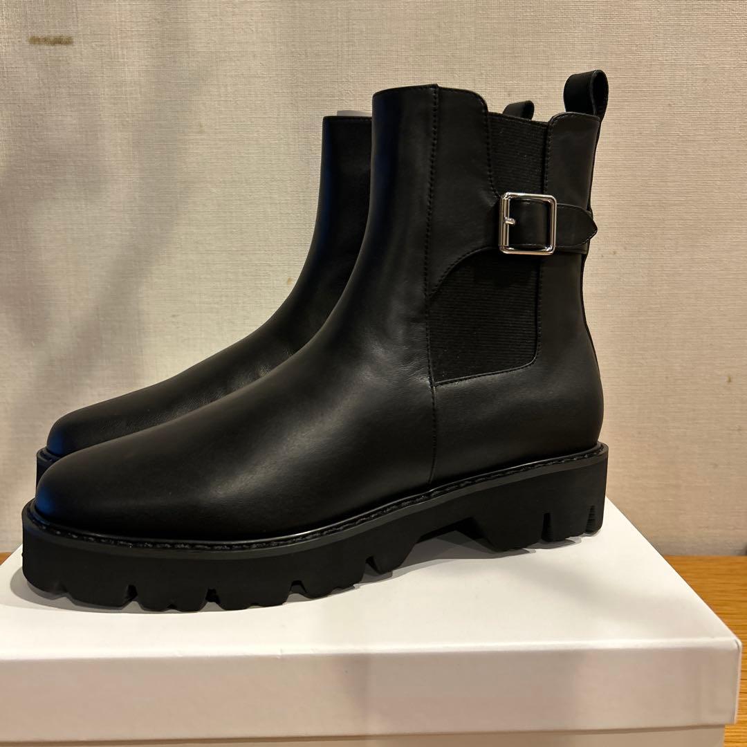 【新作・新品】卑弥呼 トラックソールサイドゴアベルトブーツ本革ブラック